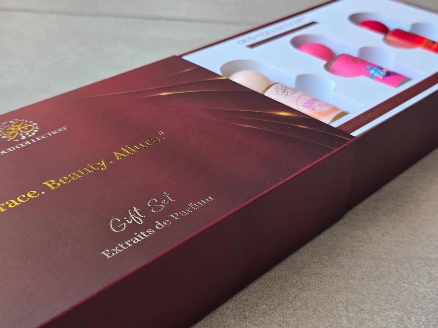 GRACE · BEAUTY · ALLURE · GIFT SET