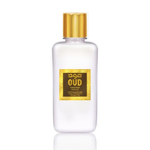 Oud and Oud Body Lotion, featuring the finest Middle Eastern fragrance. Crafted with Shea butter, this lotion is not only lightweight and hydrating but also a delight to use.